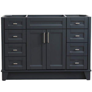 Bellaterra Home Vanity BellaTerra Home 48" Single sink vanity in Dark Gray finish - cabinet only 400700-48S-DG