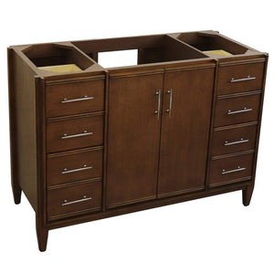 Bellaterra Home Vanity BellaTerra Home 48" Single sink vanity in Walnut finish - cabinet only 400901-48S-WA