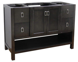 Bellaterra Home Vanity BellaTerra Home 48" Single vanity in Silvery Brown finish - cabinet only 400300-SB