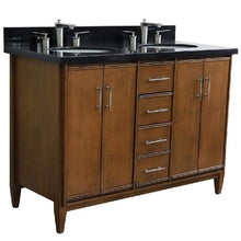Load image into Gallery viewer, Bellaterra Home Vanity BellaTerra Home 49&quot; Double sink vanity in Walnut finish with Black galaxy granite and oval sink 400901-49D-WA-BGO