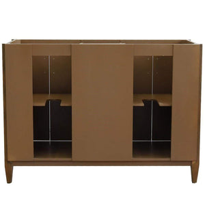 Bellaterra Home Vanity BellaTerra Home 49" Double sink vanity in Walnut finish with Black galaxy granite and rectangle sink 400901-49D-WA-BGR