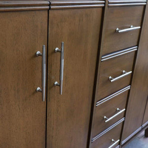 Bellaterra Home Vanity BellaTerra Home 49" Double sink vanity in Walnut finish with Black galaxy granite and rectangle sink 400901-49D-WA-BGR
