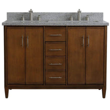Load image into Gallery viewer, Bellaterra Home Vanity BellaTerra Home 49&quot; Double sink vanity in Walnut finish with Gray granite and rectangle sink 400901-49D-WA-GYR
