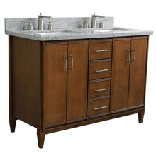 Load image into Gallery viewer, Bellaterra Home Vanity BellaTerra Home 49&quot; Double sink vanity in Walnut finish with Gray granite and rectangle sink 400901-49D-WA-GYR