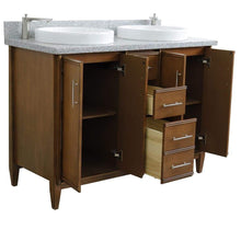 Load image into Gallery viewer, Bellaterra Home Vanity BellaTerra Home 49&quot; Double sink vanity in Walnut finish with Gray granite and round sink 400901-49D-WA-GYRD