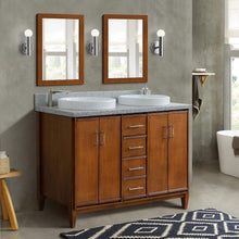 Load image into Gallery viewer, Bellaterra Home Vanity BellaTerra Home 49&quot; Double sink vanity in Walnut finish with Gray granite and round sink 400901-49D-WA-GYRD