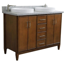 Load image into Gallery viewer, Bellaterra Home Vanity BellaTerra Home 49&quot; Double sink vanity in Walnut finish with Gray granite and round sink 400901-49D-WA-GYRD