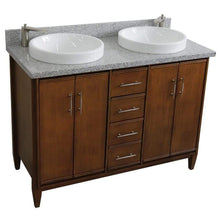 Load image into Gallery viewer, Bellaterra Home Vanity BellaTerra Home 49&quot; Double sink vanity in Walnut finish with Gray granite and round sink 400901-49D-WA-GYRD