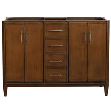 Load image into Gallery viewer, Bellaterra Home Vanity BellaTerra Home 49&quot; Double sink vanity in Walnut finish with White carrara marble and oval sink 400901-49D-WA-WMO