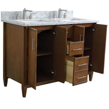 Load image into Gallery viewer, Bellaterra Home Vanity BellaTerra Home 49&quot; Double sink vanity in Walnut finish with White carrara marble and rectangle sink 400901-49D-WA-WMR