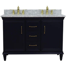Load image into Gallery viewer, Bellaterra Home Vanity BellaTerra Home 49&quot; Double vanity in Blue finish with White Carrara and rectangle sink 400800-49D-BU-WMR