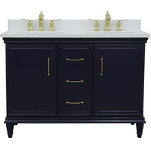 Load image into Gallery viewer, Bellaterra Home Vanity BellaTerra Home 49&quot; Double vanity in Blue finish with White quartz and rectangle sink 400800-49D-BU-WER