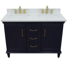 Load image into Gallery viewer, Bellaterra Home Vanity BellaTerra Home 49&quot; Double vanity in Blue finish with White quartz and rectangle sink 400800-49D-BU-WER