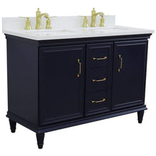 Load image into Gallery viewer, Bellaterra Home Vanity BellaTerra Home 49&quot; Double vanity in Blue finish with White quartz and rectangle sink 400800-49D-BU-WER
