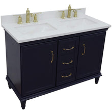 Load image into Gallery viewer, Bellaterra Home Vanity BellaTerra Home 49&quot; Double vanity in Blue finish with White quartz and rectangle sink 400800-49D-BU-WER