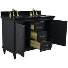 Load image into Gallery viewer, Bellaterra Home Vanity BellaTerra Home 49&quot; Double vanity in Dark Gray finish with Black galaxy and oval sink 400800-49D-DG-BGO