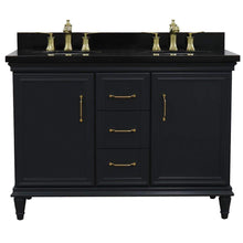 Load image into Gallery viewer, Bellaterra Home Vanity BellaTerra Home 49&quot; Double vanity in Dark Gray finish with Black galaxy and oval sink 400800-49D-DG-BGO