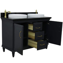 Load image into Gallery viewer, Bellaterra Home Vanity BellaTerra Home 49&quot; Double vanity in Dark Gray finish with Black galaxy and round sink 400800-49D-DG-BGRD