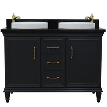 Load image into Gallery viewer, Bellaterra Home Vanity BellaTerra Home 49&quot; Double vanity in Dark Gray finish with Black galaxy and round sink 400800-49D-DG-BGRD