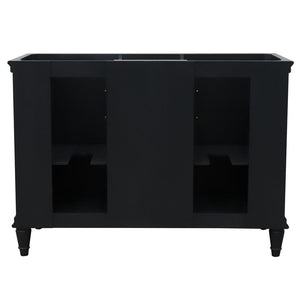 Bellaterra Home Vanity BellaTerra Home 49" Double vanity in Dark Gray finish with Black galaxy and round sink 400800-49D-DG-BGRD