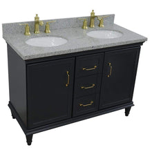Load image into Gallery viewer, Bellaterra Home Vanity BellaTerra Home 49&quot; Double vanity in Dark Gray finish with Gray granite and oval sink 400800-49D-DG-GYO