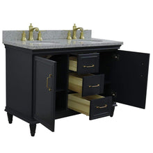 Load image into Gallery viewer, Bellaterra Home Vanity BellaTerra Home 49&quot; Double vanity in Dark Gray finish with Gray granite and oval sink 400800-49D-DG-GYO