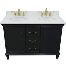 Load image into Gallery viewer, Bellaterra Home Vanity BellaTerra Home 49&quot; Double vanity in Dark Gray finish with White quartz and oval sink 400800-49D-DG-WEO