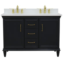 Load image into Gallery viewer, Bellaterra Home Vanity BellaTerra Home 49&quot; Double vanity in Dark Gray finish with White quartz and oval sink 400800-49D-DG-WEO