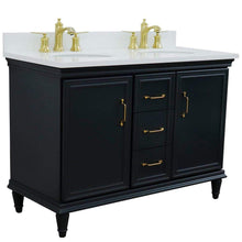 Load image into Gallery viewer, Bellaterra Home Vanity BellaTerra Home 49&quot; Double vanity in Dark Gray finish with White quartz and oval sink 400800-49D-DG-WEO