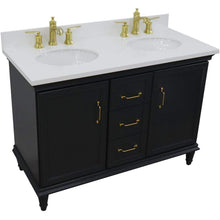 Load image into Gallery viewer, Bellaterra Home Vanity BellaTerra Home 49&quot; Double vanity in Dark Gray finish with White quartz and oval sink 400800-49D-DG-WEO