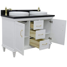 Load image into Gallery viewer, Bellaterra Home Vanity BellaTerra Home 49&quot; Double vanity in White finish with Black galaxy and round sink 400800-49D-WH-BGRD