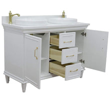 Load image into Gallery viewer, Bellaterra Home Vanity BellaTerra Home 49&quot; Double vanity in White finish with White quartz and round sink  400800-49D-WH-WERD