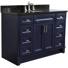 Load image into Gallery viewer, Bellaterra Home Vanity BellaTerra Home 49&quot; Single sink vanity in Blue finish with Black galaxy granite and and oval sink 400700-49S-BU-BGO