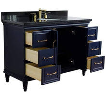 Load image into Gallery viewer, Bellaterra Home Vanity BellaTerra Home 49&quot; Single sink vanity in Blue finish with Black galaxy granite and and oval sink 400800-49S-BU-BGO