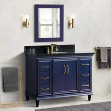 Load image into Gallery viewer, Bellaterra Home Vanity BellaTerra Home 49&quot; Single sink vanity in Blue finish with Black galaxy granite and and oval sink 400800-49S-BU-BGO