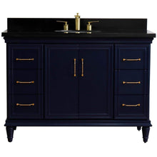 Load image into Gallery viewer, Bellaterra Home Vanity BellaTerra Home 49&quot; Single sink vanity in Blue finish with Black galaxy granite and and oval sink 400800-49S-BU-BGO