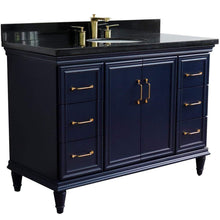 Load image into Gallery viewer, Bellaterra Home Vanity BellaTerra Home 49&quot; Single sink vanity in Blue finish with Black galaxy granite and and oval sink 400800-49S-BU-BGO