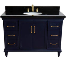 Load image into Gallery viewer, Bellaterra Home Vanity BellaTerra Home 49&quot; Single sink vanity in Blue finish with Black galaxy granite and and oval sink 400800-49S-BU-BGO
