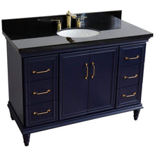 Load image into Gallery viewer, Bellaterra Home Vanity BellaTerra Home 49&quot; Single sink vanity in Blue finish with Black galaxy granite and and oval sink 400800-49S-BU-BGO
