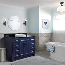 Load image into Gallery viewer, Bellaterra Home Vanity BellaTerra Home 49&quot; Single sink vanity in Blue finish with Black galaxy granite and round sink 400700-49S-BU-BGRD