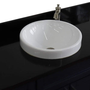 Bellaterra Home Vanity BellaTerra Home 49" Single sink vanity in Blue finish with Black galaxy granite and round sink 400700-49S-BU-BGRD