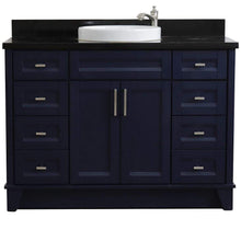 Load image into Gallery viewer, Bellaterra Home Vanity BellaTerra Home 49&quot; Single sink vanity in Blue finish with Black galaxy granite and round sink 400700-49S-BU-BGRD