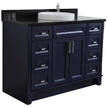 Load image into Gallery viewer, Bellaterra Home Vanity BellaTerra Home 49&quot; Single sink vanity in Blue finish with Black galaxy granite and round sink 400700-49S-BU-BGRD