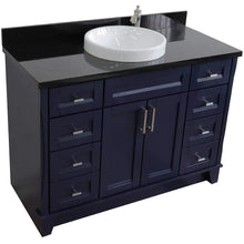 Load image into Gallery viewer, Bellaterra Home Vanity BellaTerra Home 49&quot; Single sink vanity in Blue finish with Black galaxy granite and round sink 400700-49S-BU-BGRD