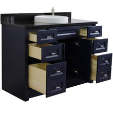 Load image into Gallery viewer, Bellaterra Home Vanity BellaTerra Home 49&quot; Single sink vanity in Blue finish with Black galaxy granite and round sink 400700-49S-BU-BGRD