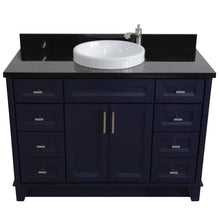 Load image into Gallery viewer, Bellaterra Home Vanity BellaTerra Home 49&quot; Single sink vanity in Blue finish with Black galaxy granite and round sink 400700-49S-BU-BGRD