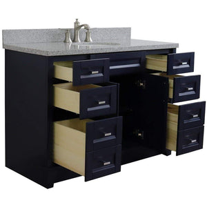 Bellaterra Home Vanity BellaTerra Home 49" Single sink vanity in Blue finish with Gray granite and and oval sink 400700-49S-BU-GYO