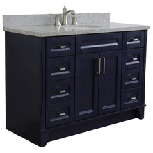 Load image into Gallery viewer, Bellaterra Home Vanity BellaTerra Home 49&quot; Single sink vanity in Blue finish with Gray granite and and oval sink 400700-49S-BU-GYO