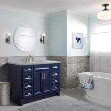Load image into Gallery viewer, Bellaterra Home Vanity BellaTerra Home 49&quot; Single sink vanity in Blue finish with Gray granite and and oval sink 400700-49S-BU-GYO