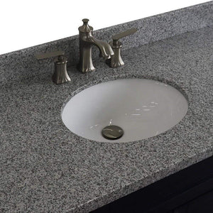 Bellaterra Home Vanity BellaTerra Home 49" Single sink vanity in Blue finish with Gray granite and and oval sink 400700-49S-BU-GYO